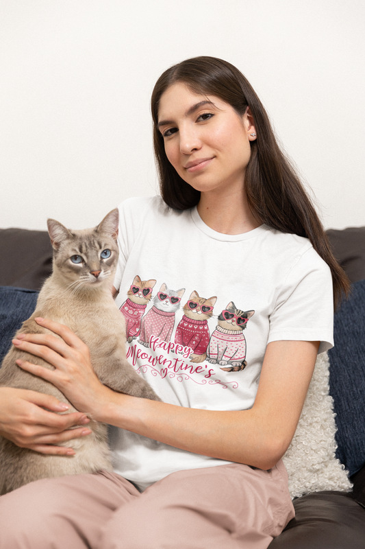 Happy Meowentine's Unisex T-Shirt - furevermama