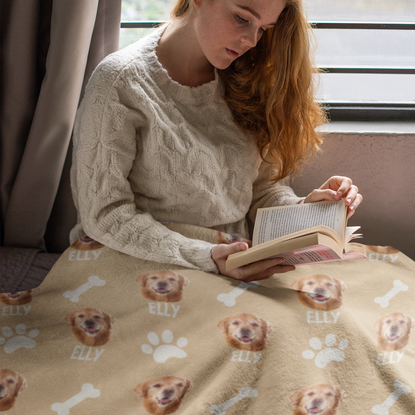 Custom Pet Photo Name Velveteen Plush Blanket - furevermama
