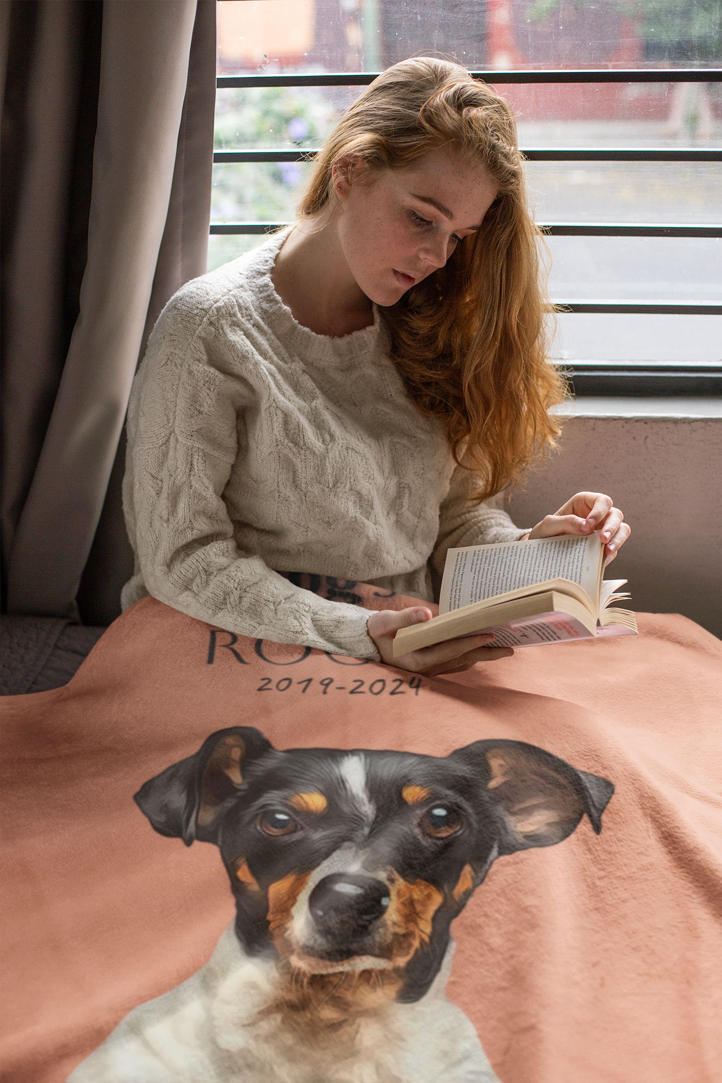 Custom Pet Portrait In Memory Velveteen Plush Blanket - furevermama