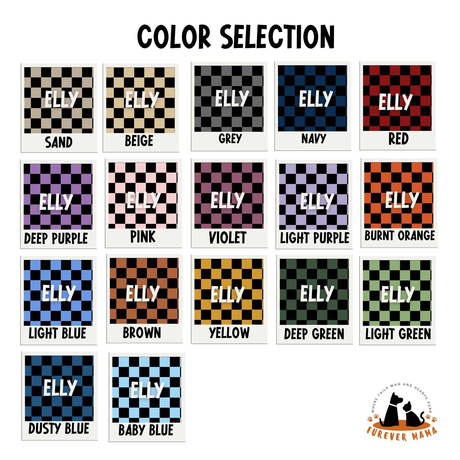 Custom Pet Photo Name Color Checked Velveteen Plush Blanket - furevermama