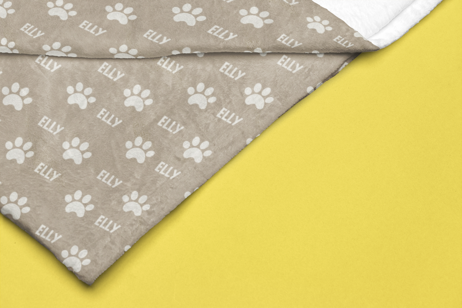 Custom Name Paw Pattern Velveteen Plush Blanket - furevermama