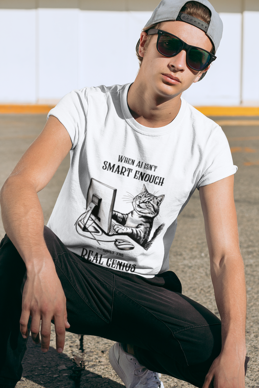 Cat Lover AI Enthusiast Unisex T-Shirt - Real Genius Design - furevermama