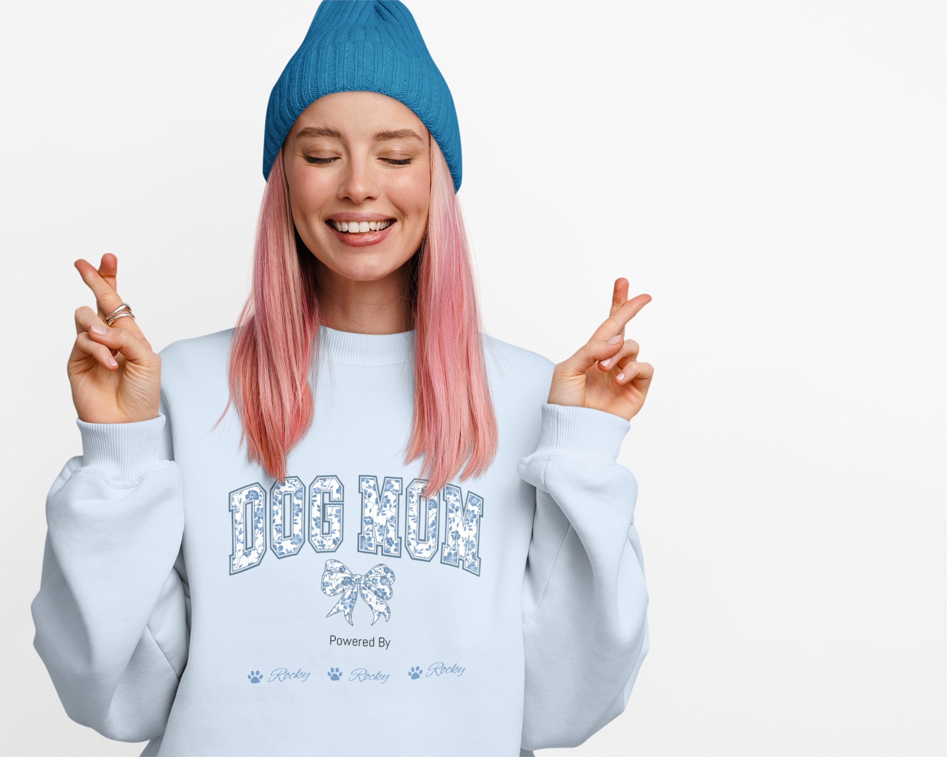 Dog Mom Powered by Dogs Crewneck Sweatshirt - furevermama