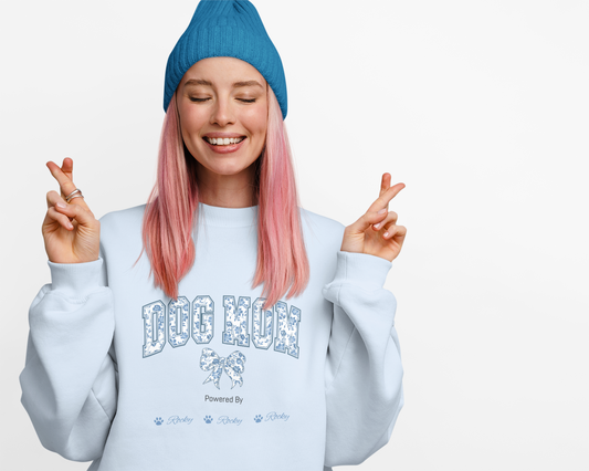 Dog Mom Powered by Dogs Crewneck Sweatshirt - furevermama