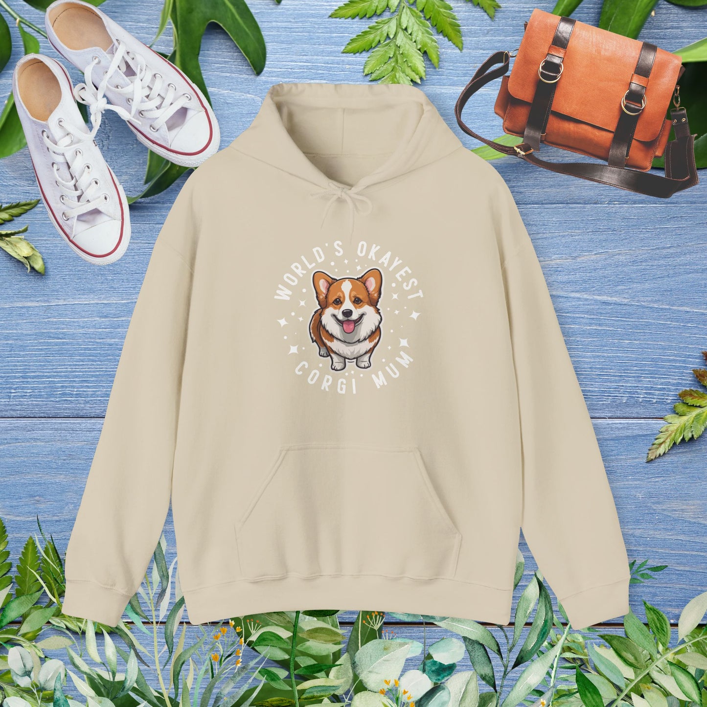 World's Okayest Corgi Mum Hoodie - furevermama