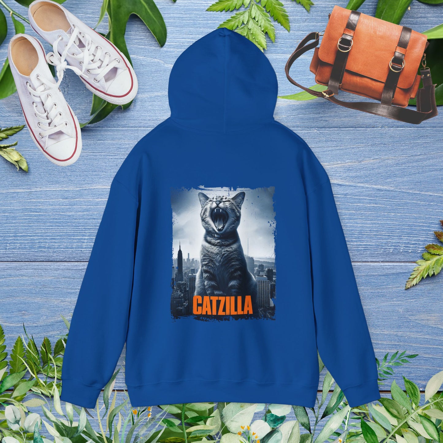 Catzilla Unisex Hoodie (Back Print) - furevermama