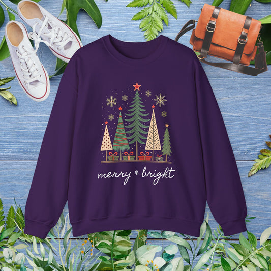 Vintage Christmas Trees Unisex Crewneck Sweatshirt - furevermama