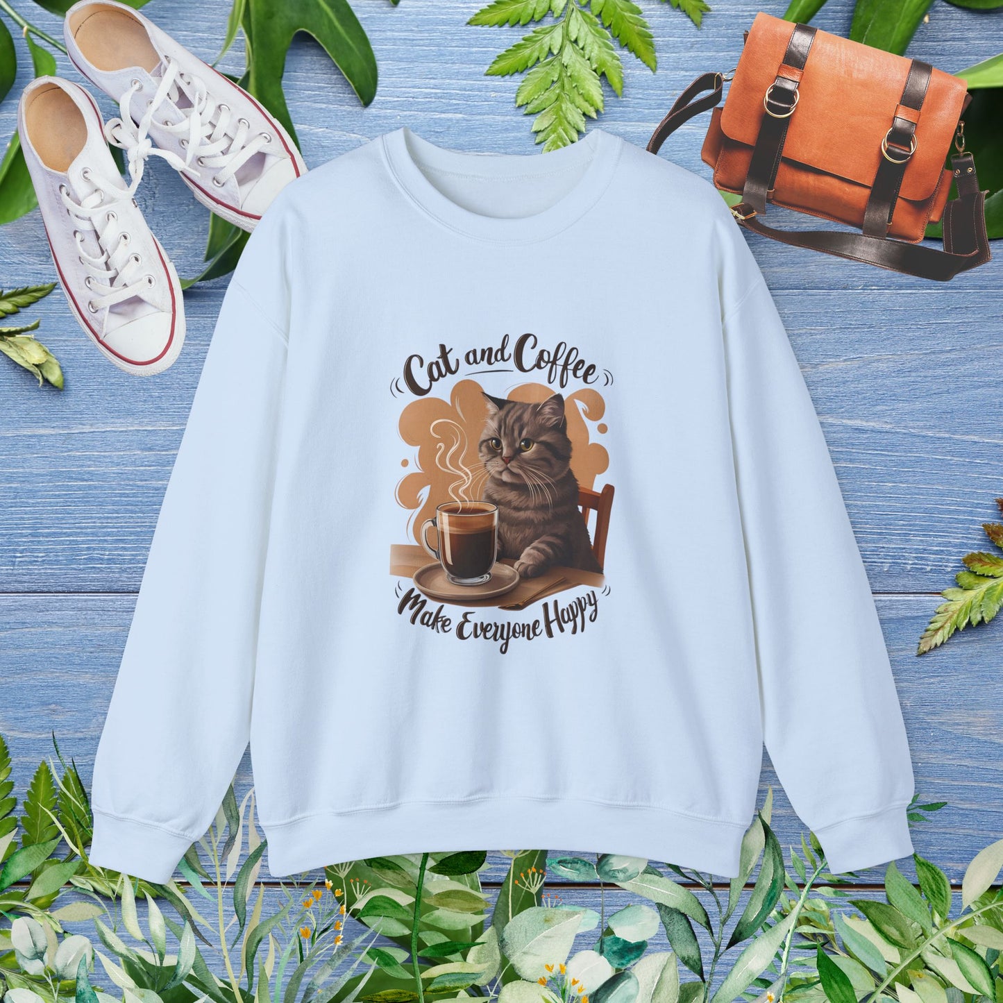 Cat and Coffee Sweatshirt - furevermama