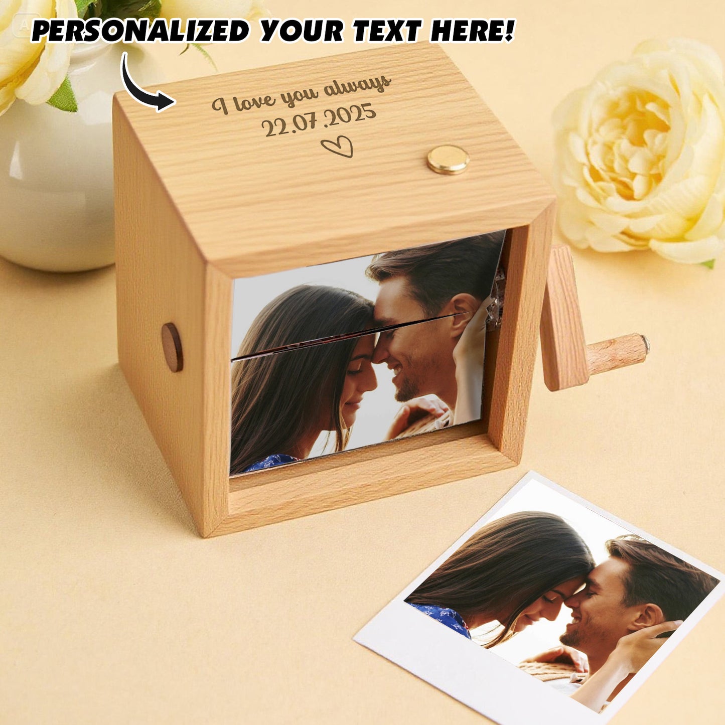 Custom Text & Photo Flipbook Frame - Perfect For Couple - Christmas and Anniversary Gift (Preview Available) - furevermama