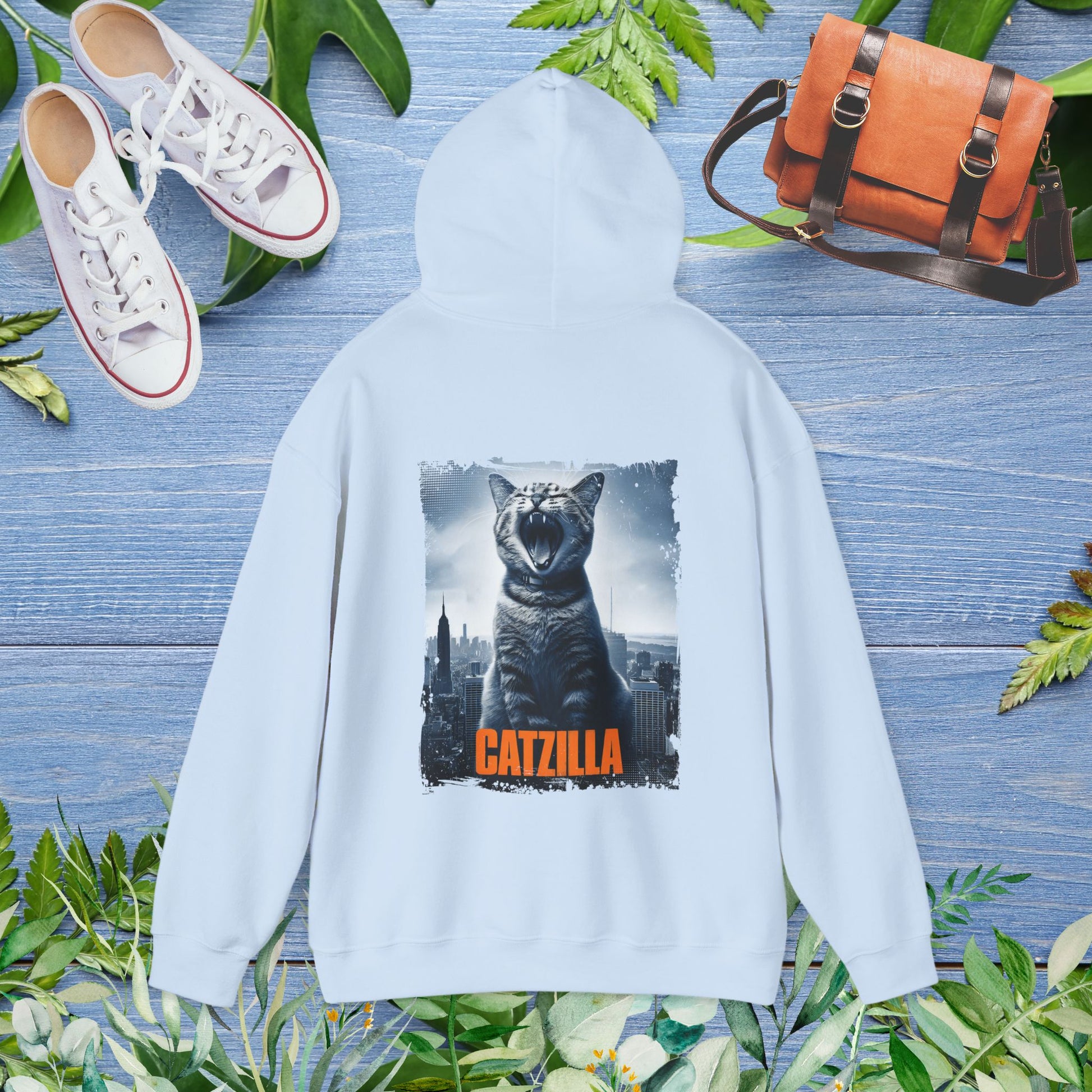 Catzilla Unisex Hoodie (Back Print) - furevermama