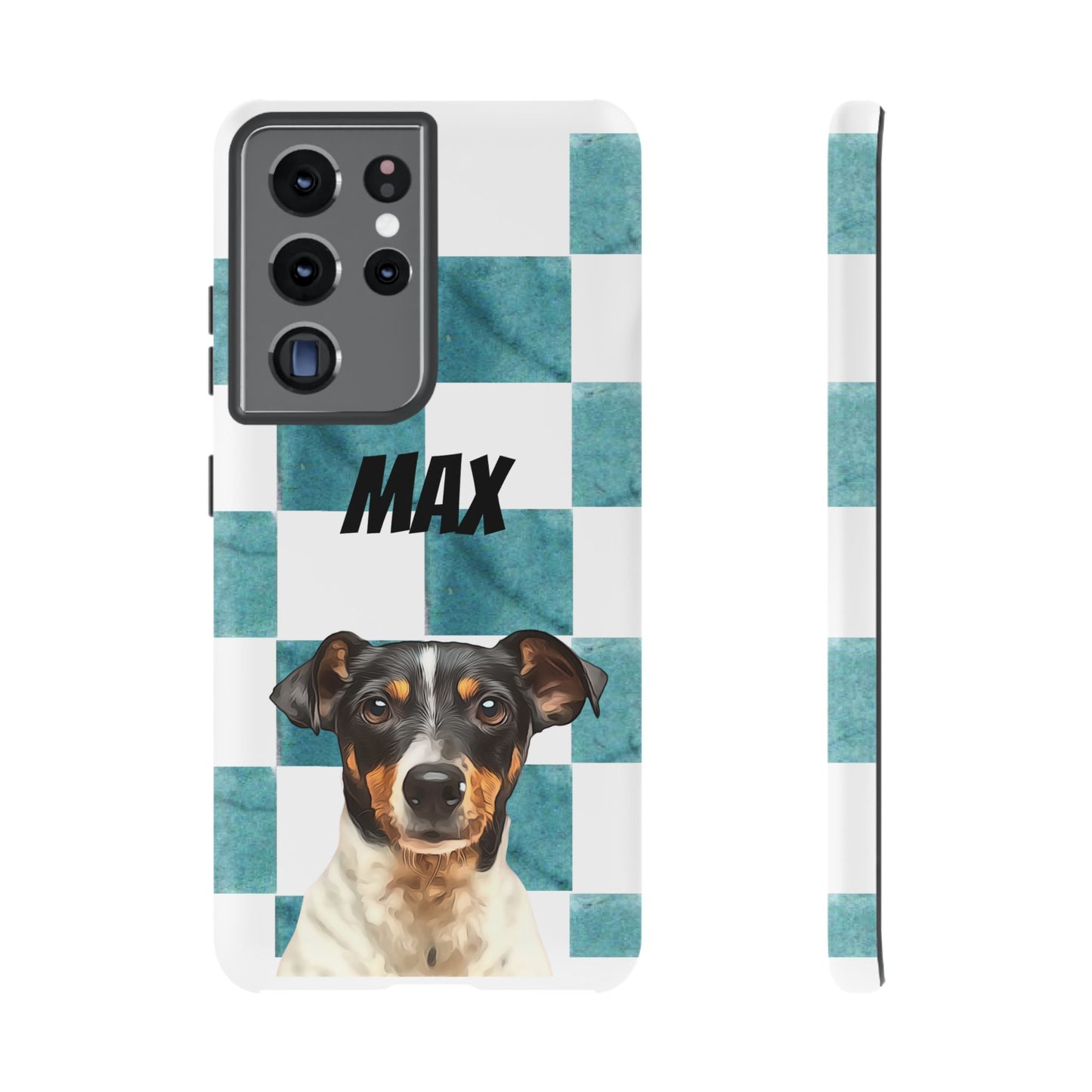 Custom Pet Portrait Phone Case, Checker Edition - furevermama