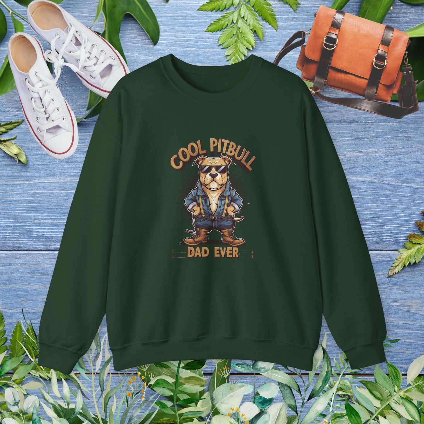 Cool Pitbull Dad Sweatshirt - furevermama