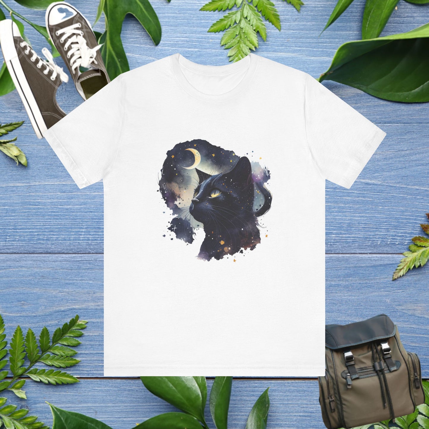 Moon Night Cat Unisex T-Shirt - furevermama