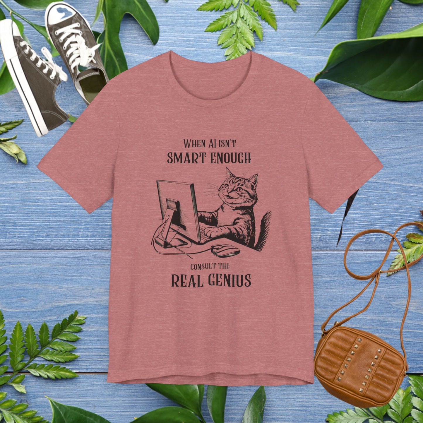 Cat Lover AI Enthusiast Unisex T-Shirt - Real Genius Design - furevermama