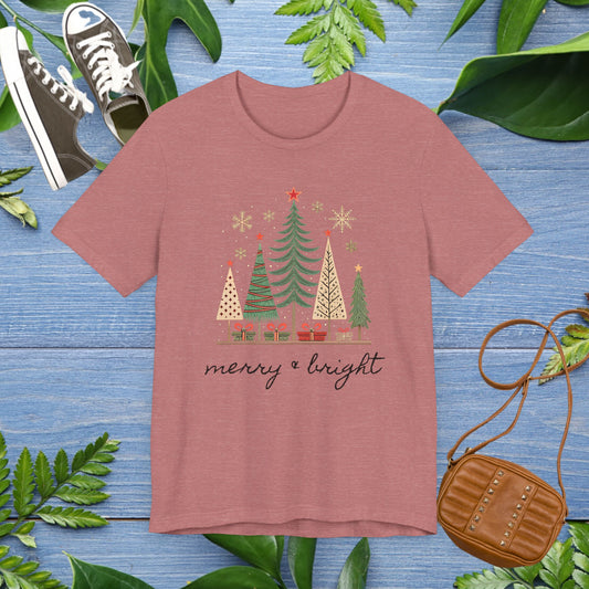 Vintage Christmas Tree Unisex Short Sleeve T-Shirt - furevermama