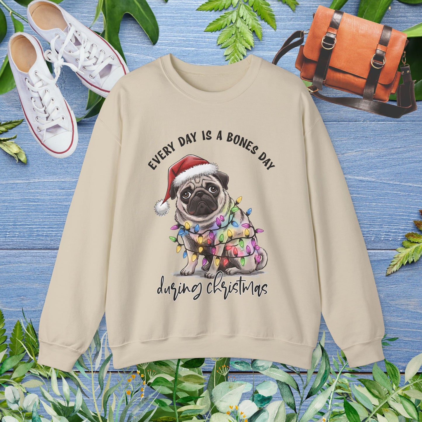 Everyday Is Bones Day During Christmas, Bulldog Unisex Sweatshirt - furevermama