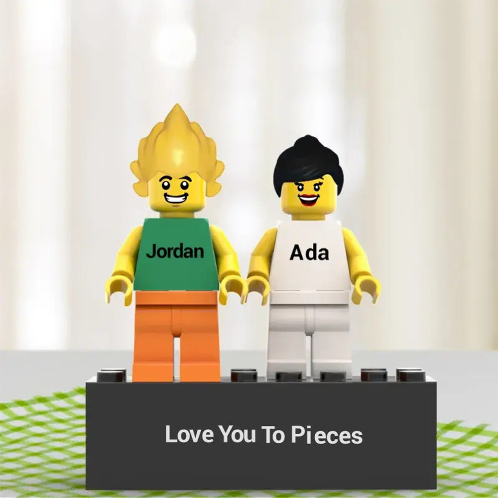 Personalized Minifig With Engraved Base and Display Box For Lovers