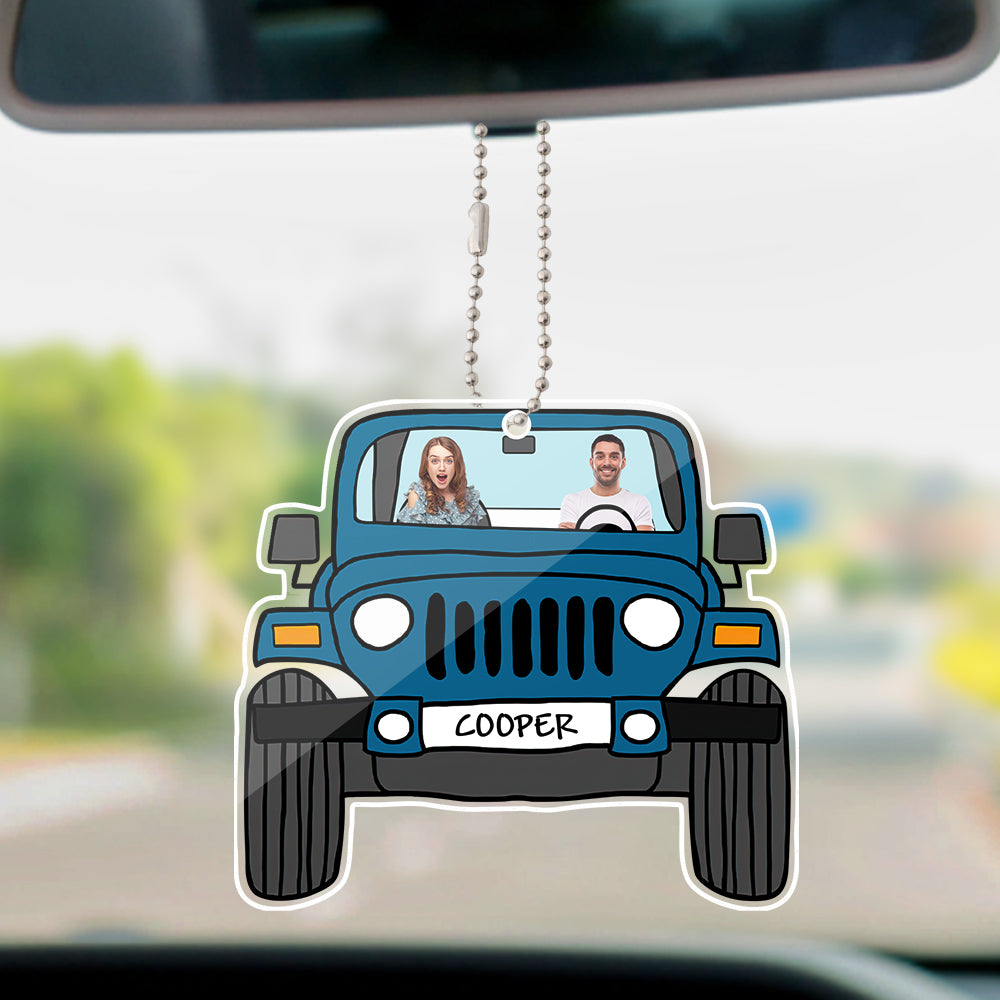 Personalized Photo Jeep Ornament