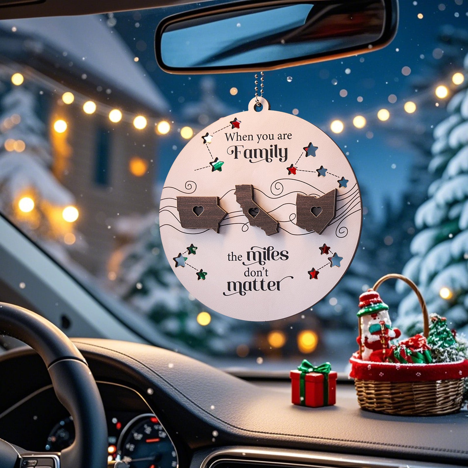 Family milestone ornament - 2 Layered Wooden Ornament - Christmas Gift For Family - furevermama