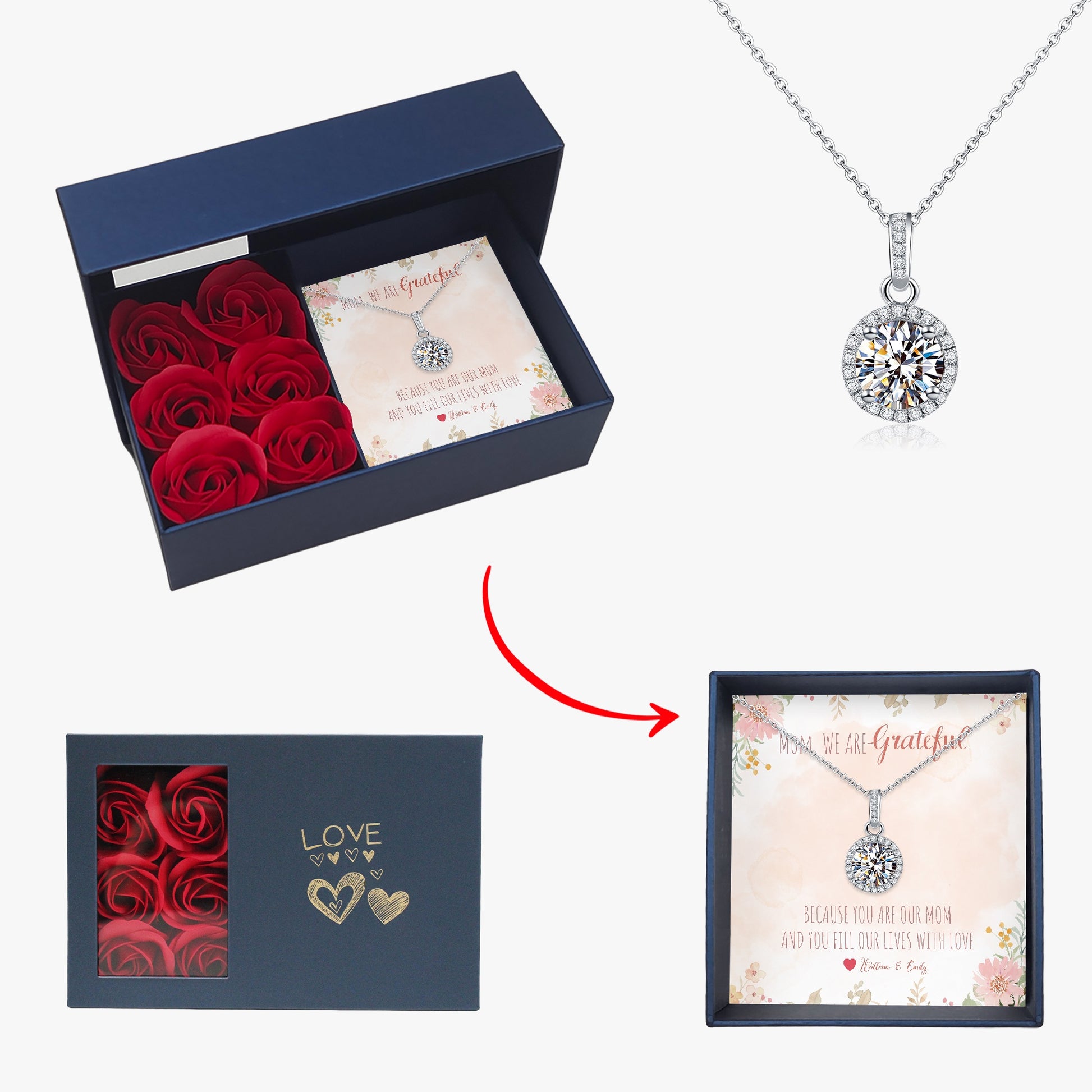 Stunning Necklace with Gift Box - To Mom - furevermama