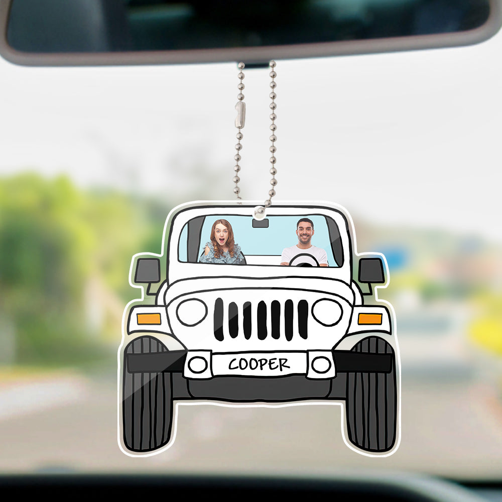 Personalized Photo Jeep Ornament