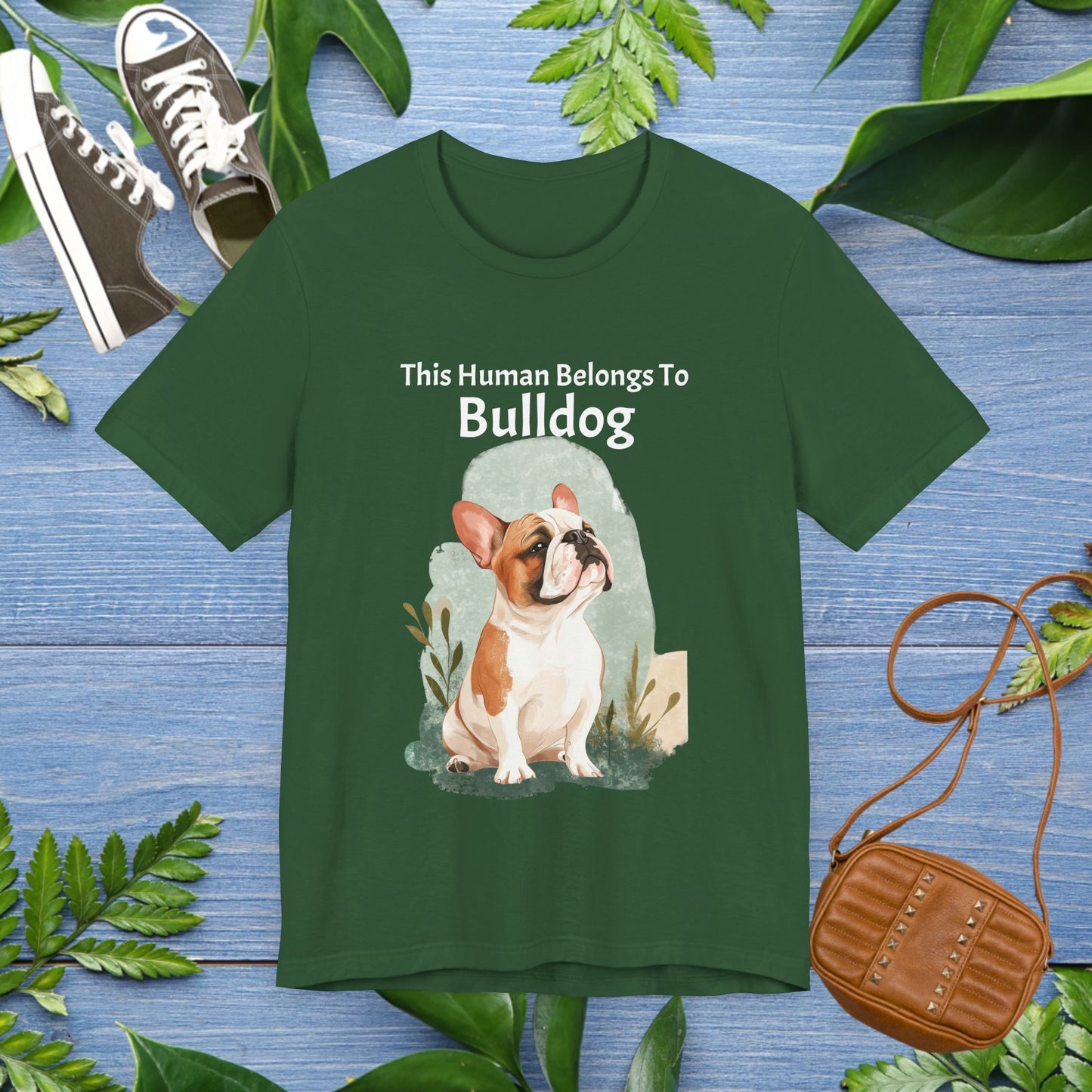 This Human Belongs To Bulldog Jersey Tee - furevermama