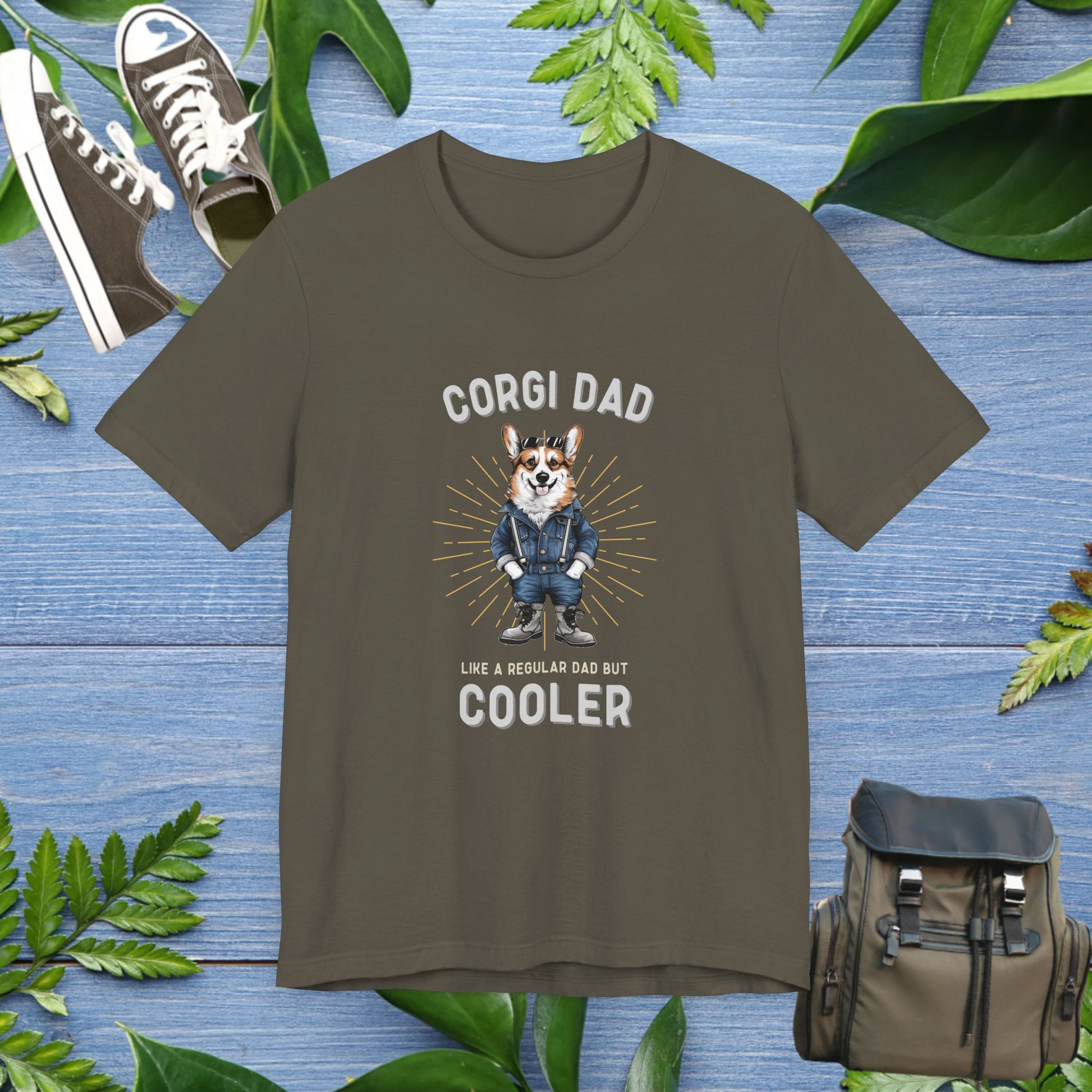 Cooler Corgi Dad T-Shirt - furevermama