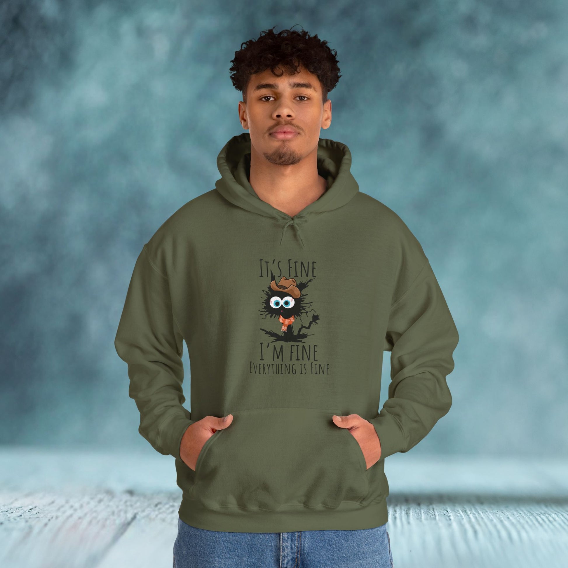 Everything Is Fine Meowdy Hoodie - furevermama