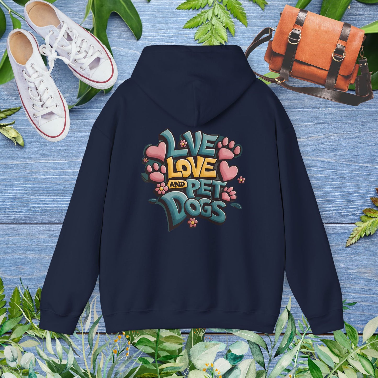 Live Love and Pet Dogs Hoodie (Double-Sided) - furevermama