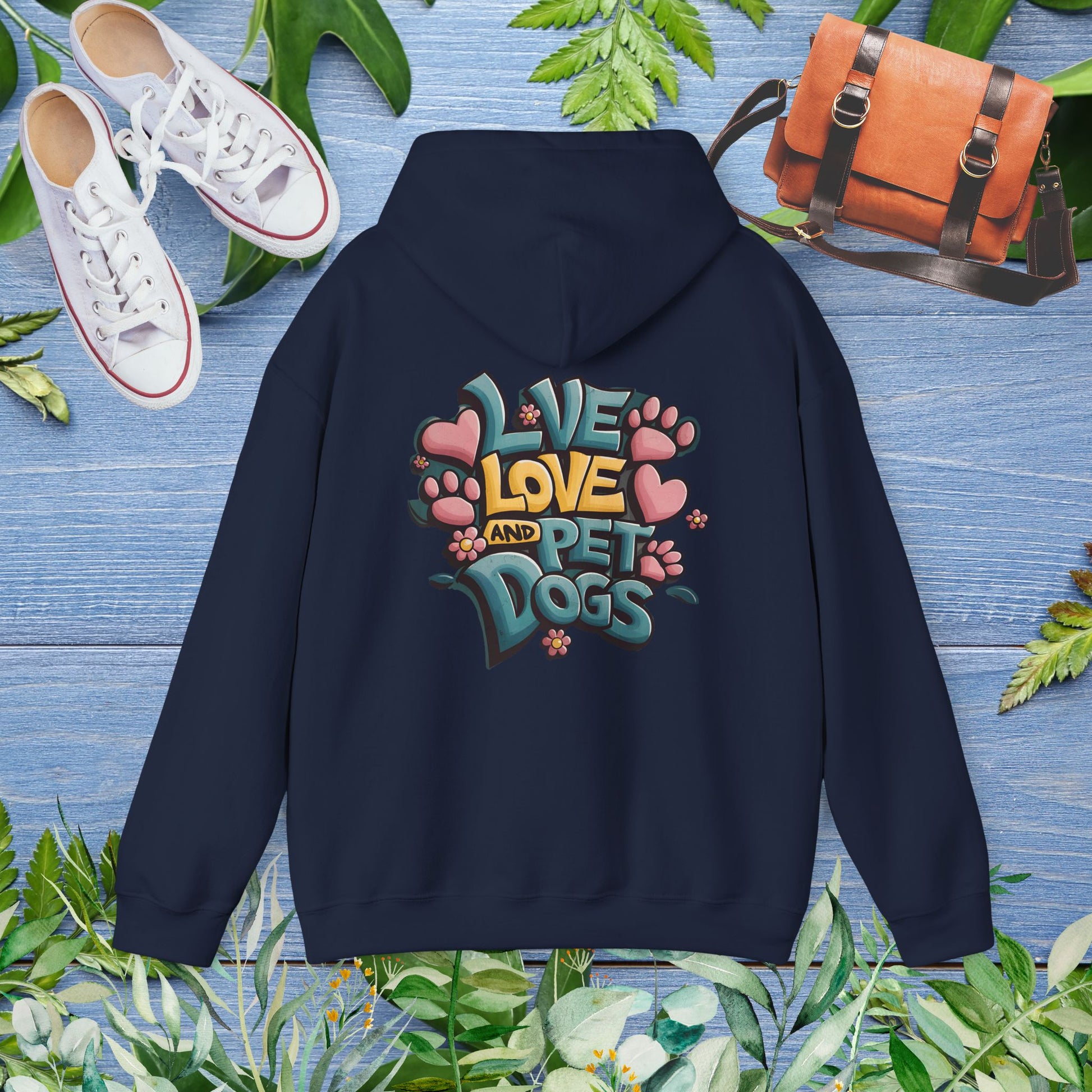 Live Love and Pet Dogs Hoodie (Double-Sided) - furevermama