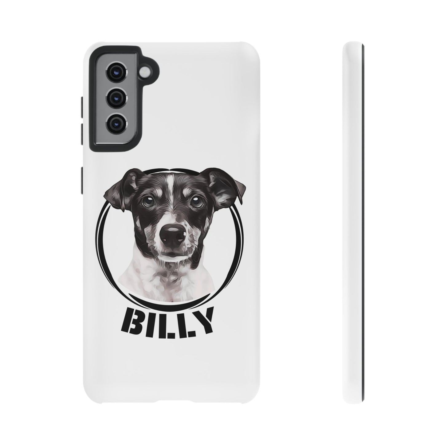 Custom Pet Portrait Phone Case, Black and White - furevermama