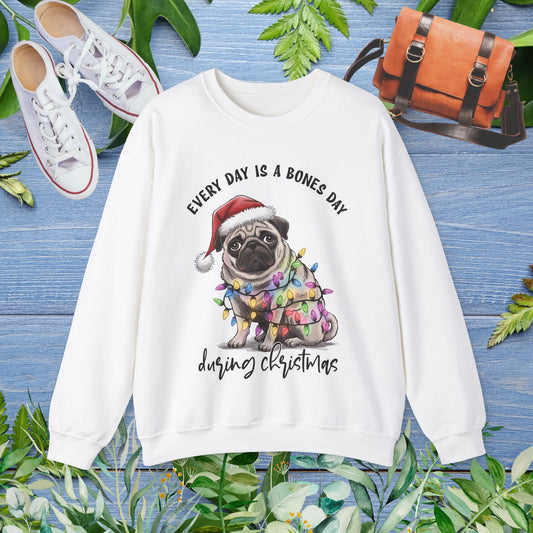 Everyday Is Bones Day During Christmas, Bulldog Unisex Sweatshirt - furevermama