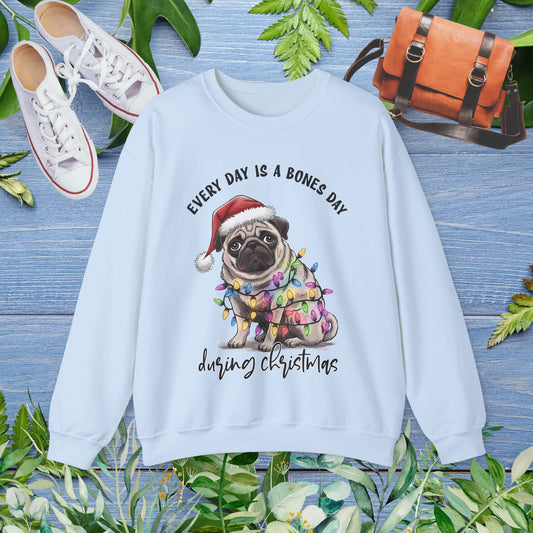 Everyday Is Bones Day During Christmas, Bulldog Unisex Sweatshirt - furevermama