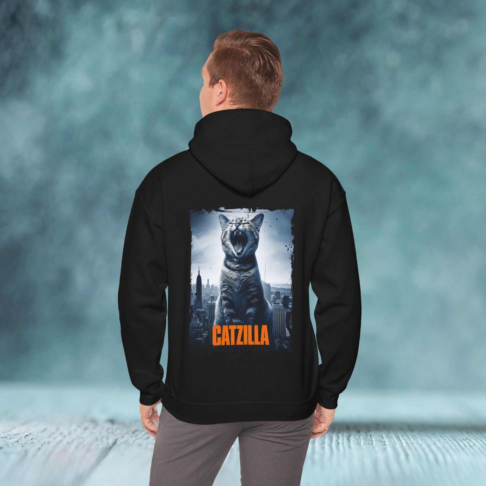 Catzilla Unisex Hoodie (Back Print) - furevermama