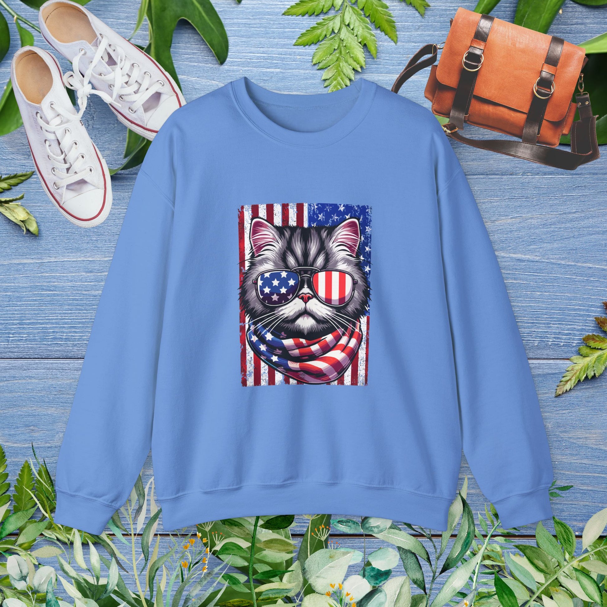 Patriotic Cat Unisex Sweatshirt - furevermama