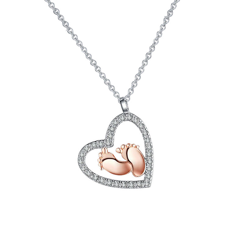 Baby Feet Necklace with Gift Box - Mother to Daughter - Mother's Day - furevermama