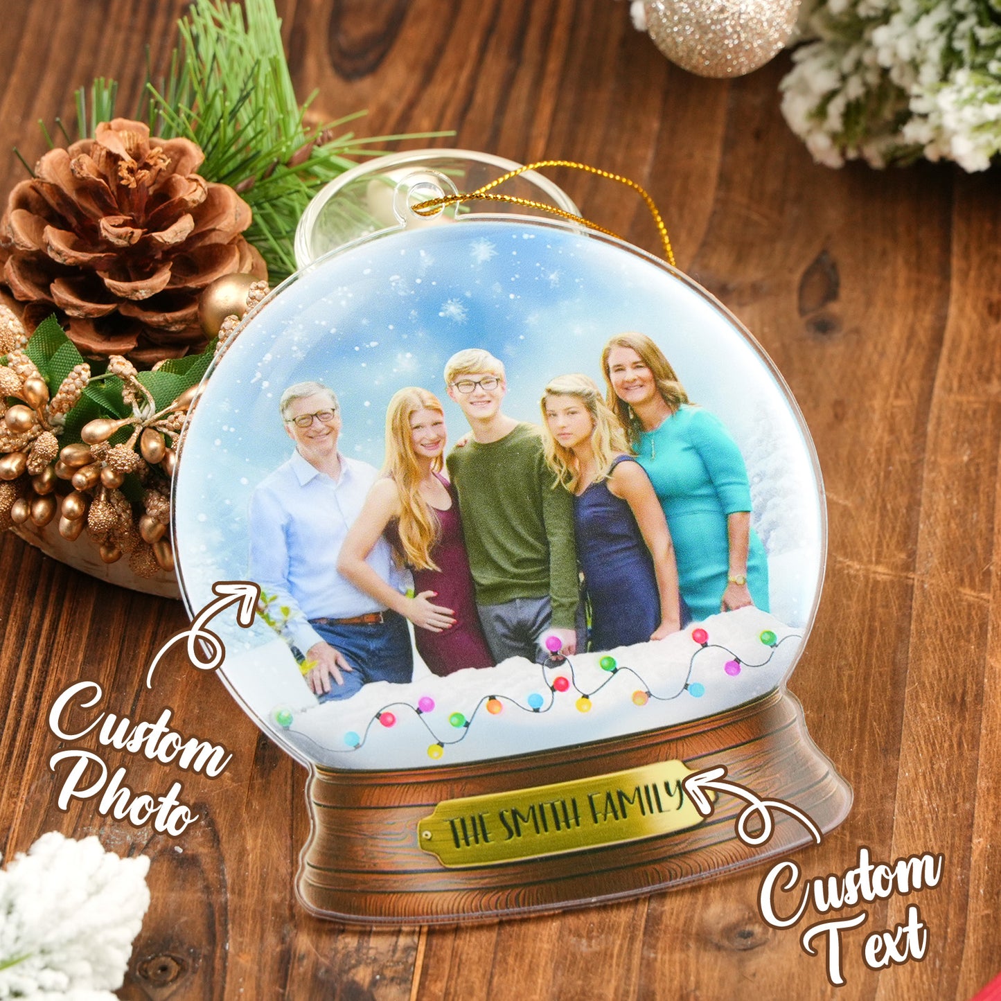 Custom Crystal Ball Shaped Acrylic Ornament – Perfect Christmas Gift