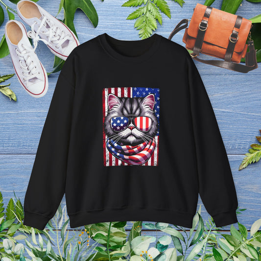 Patriotic Cat Unisex Sweatshirt - furevermama