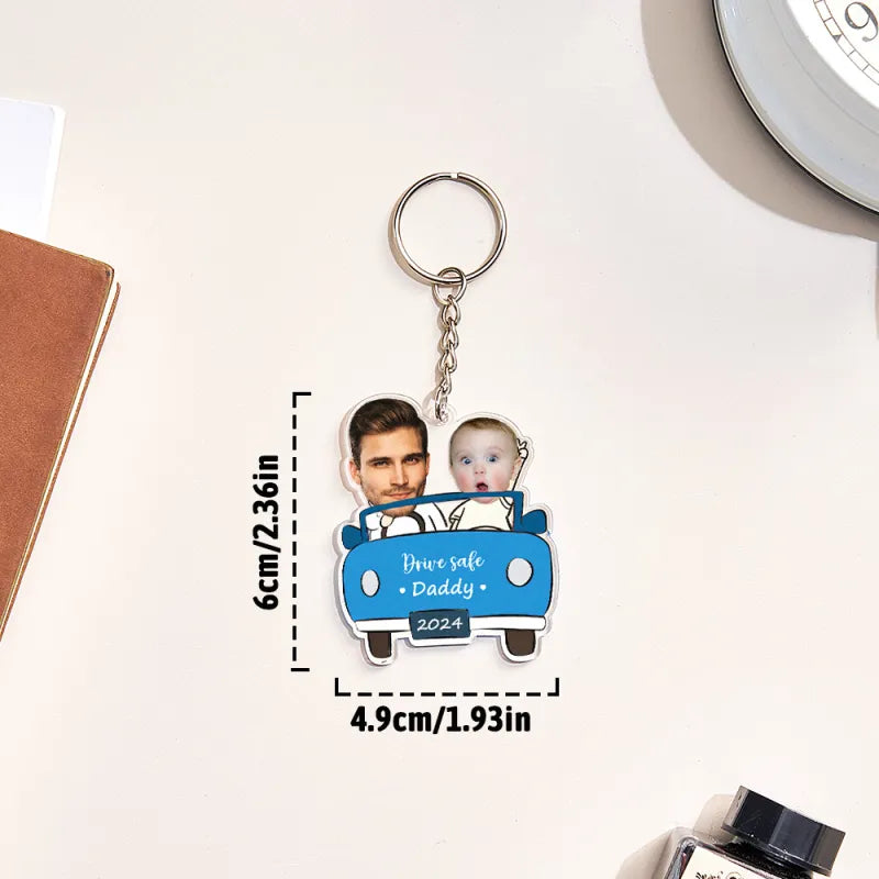 Custom Car Style Keychain Gifts for Dad - furevermama