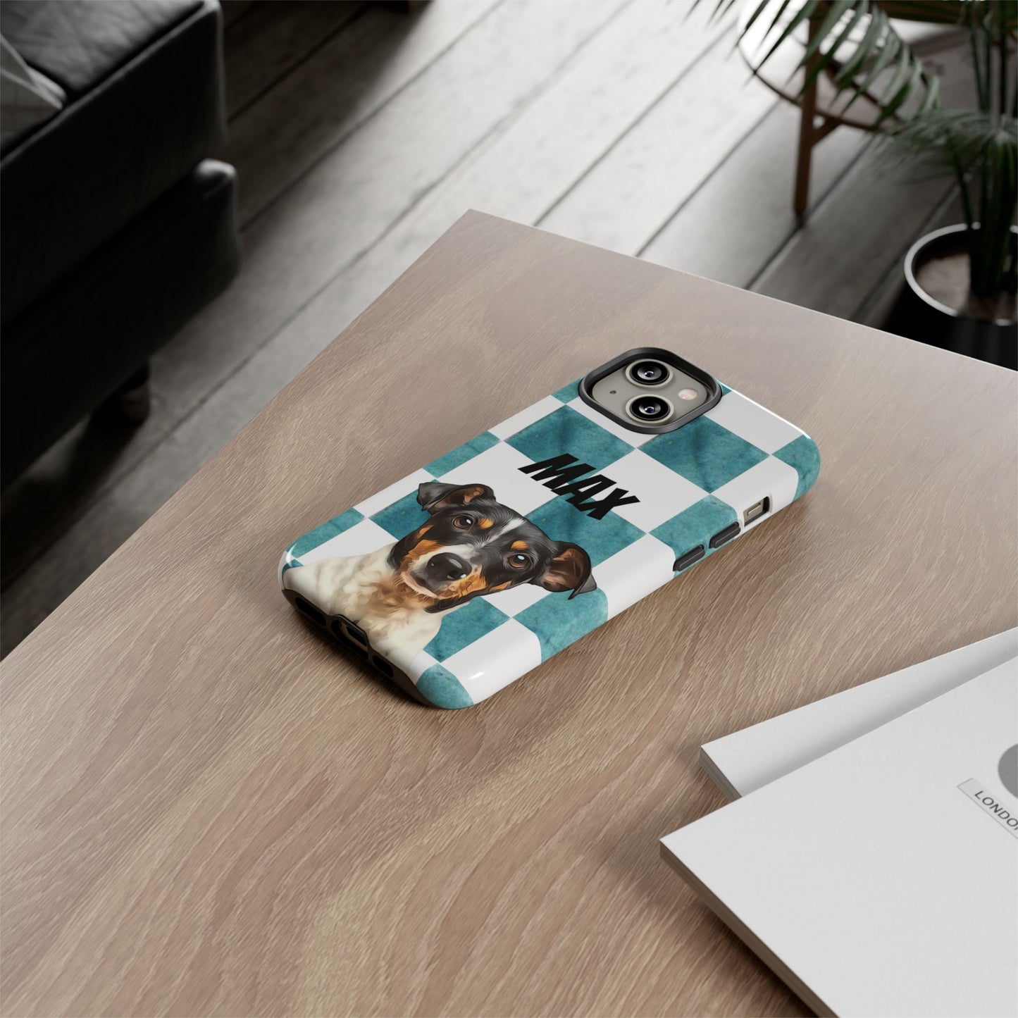 Custom Pet Portrait Phone Case, Checker Edition - furevermama