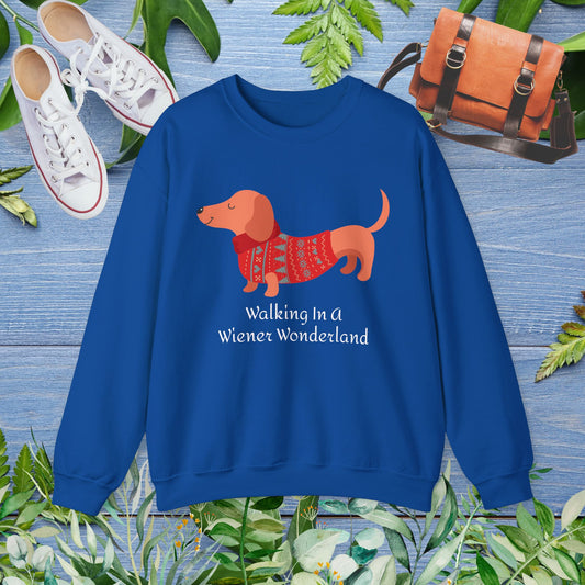 Dachshund Sweatshirt - Walking In A Wiener Wonderland - furevermama