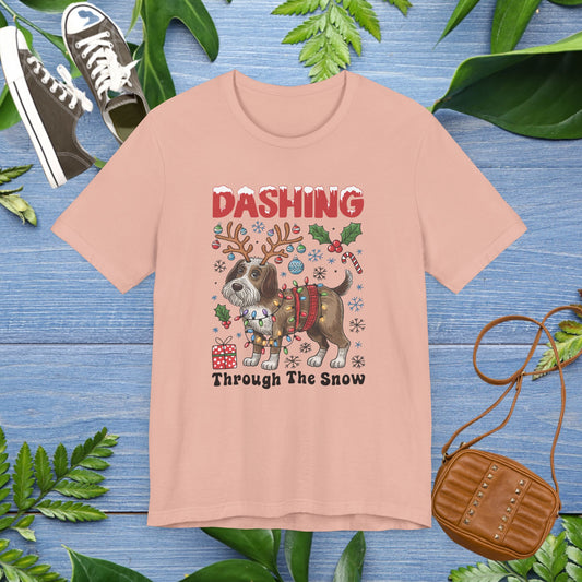 Dashing Through the Snow Dog Unisex T-Shirt - furevermama