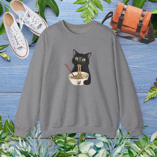 My Cat Eating My Ramen Crewneck Sweatshirt - furevermama