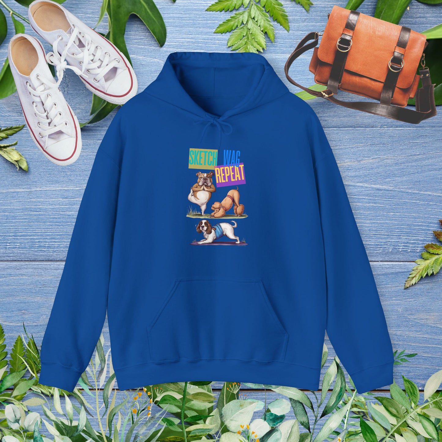 Sketch Wag Repeat Dog Lover Hoodie - furevermama