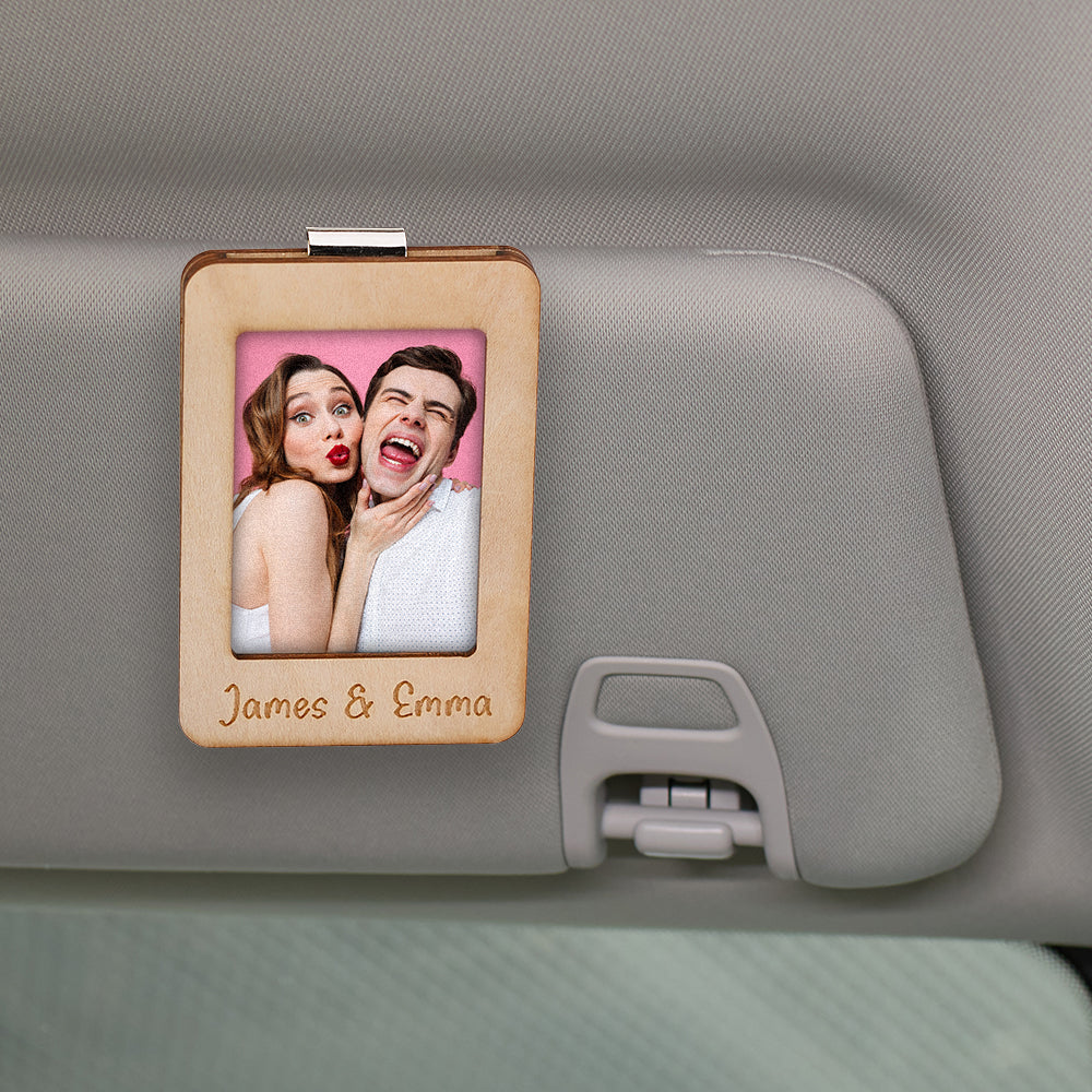Personalized Photo Frame Car Sun Visor Clip