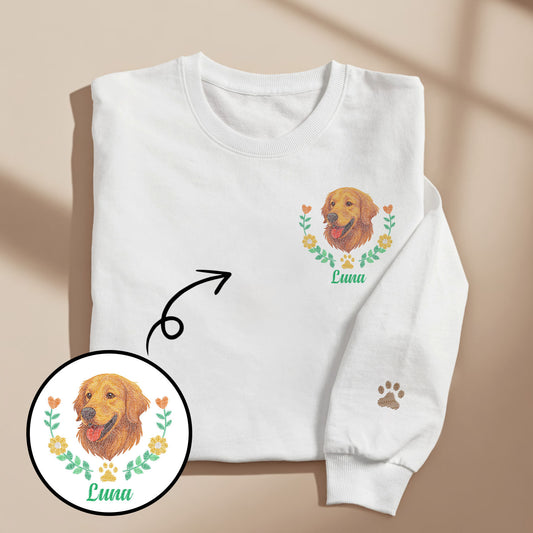 Custom Pet Embroidered Sweatshirt