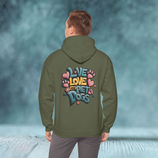 Live Love and Pet Dogs Hoodie (Double-Sided) - furevermama