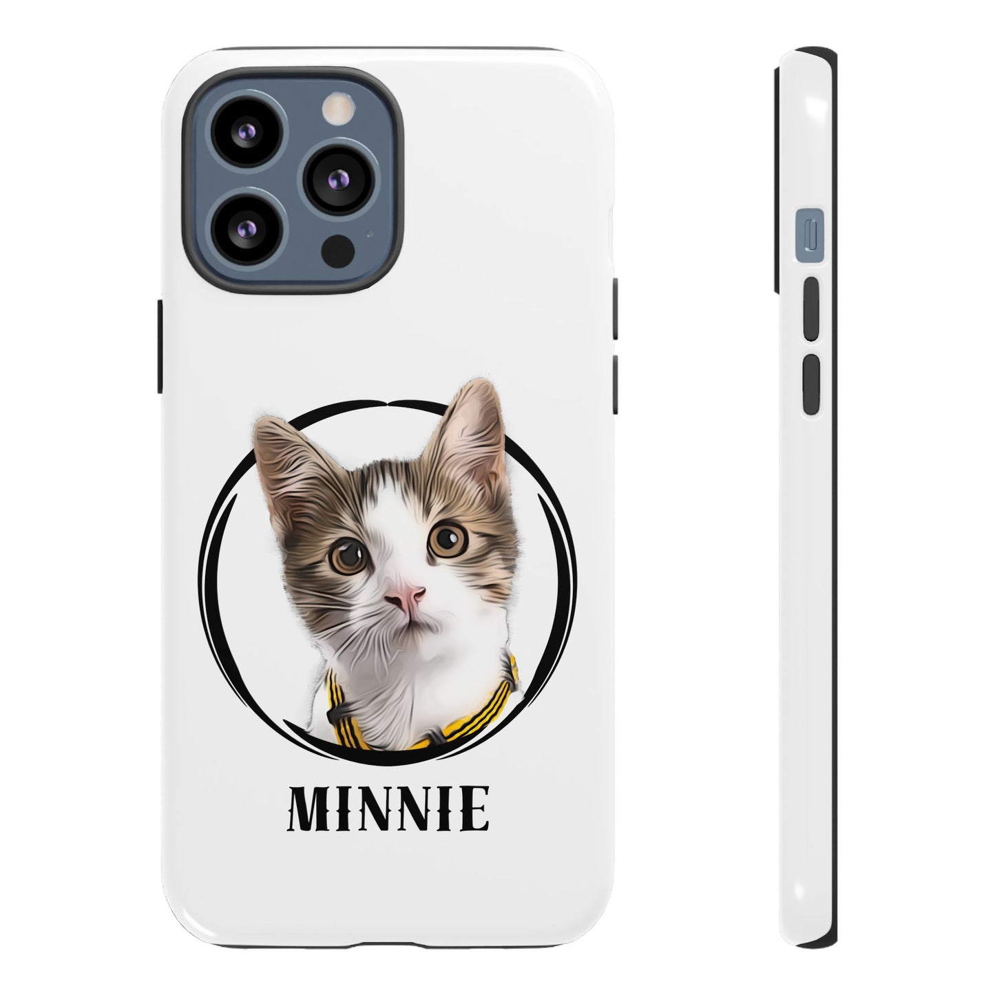 Custom Pet Portrait In Circle Phone Case - furevermama