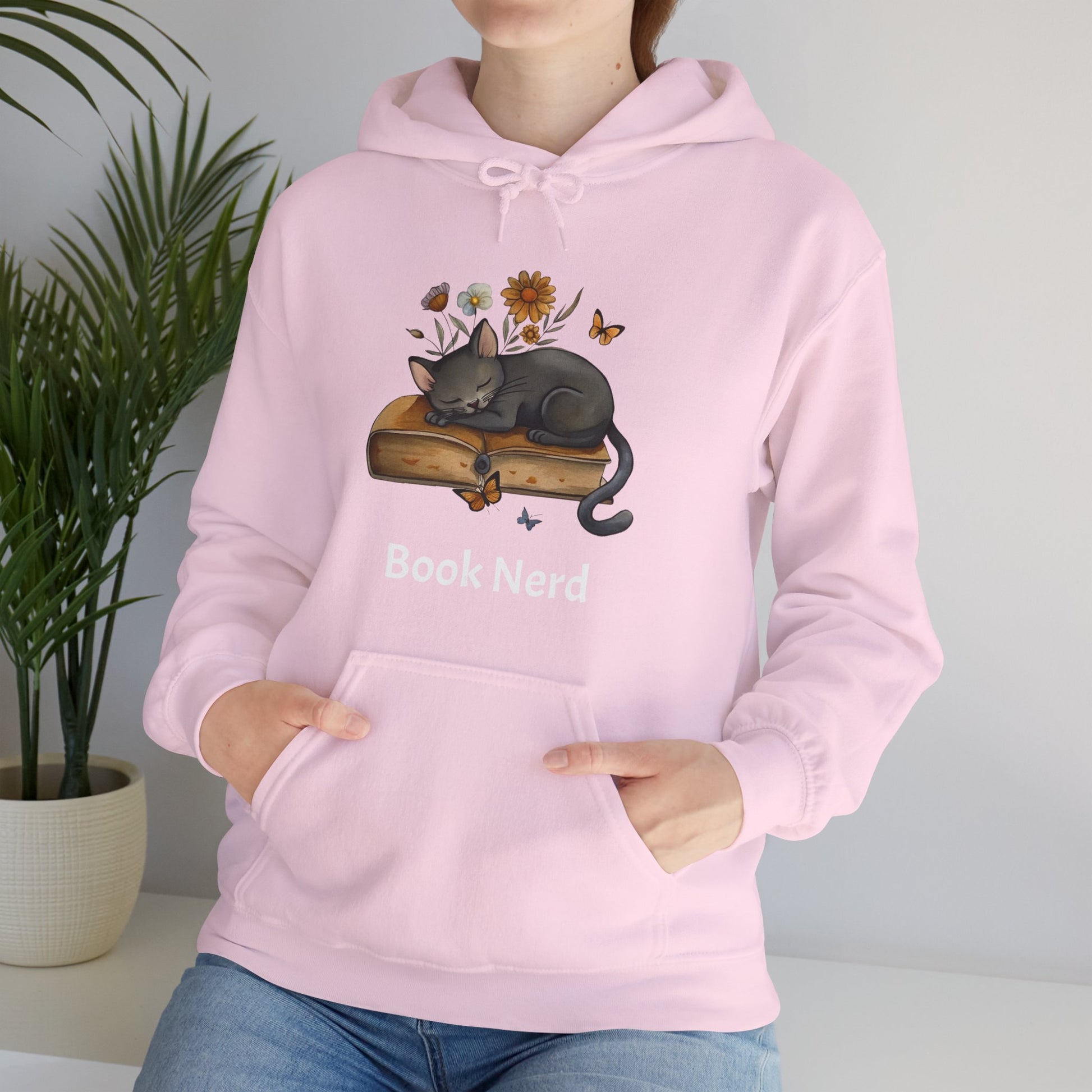 Cat The Book Nerb Unisex Hoodie - furevermama