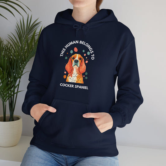 This Human Belongs To Cocker Spaniel Hoodie - furevermama